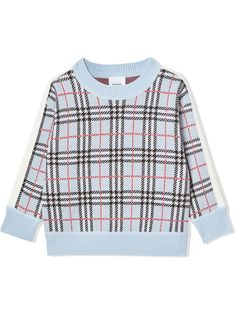 Burberry Kids жаккардовый джемпер в клетку