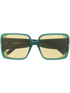 Courrèges Eyewear солнцезащитные очки в массивной прямоугольной оправе