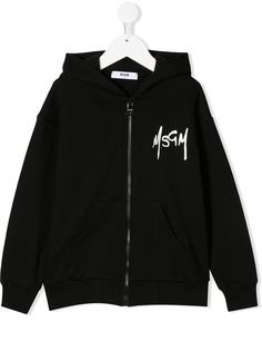 Msgm Kids худи на молнии с логотипом