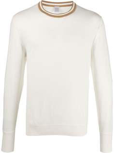 Eleventy джемпер с вырезом в полоску