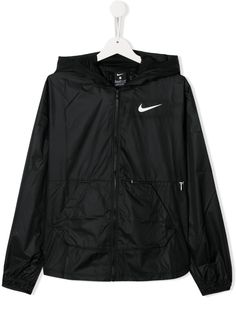 Nike Kids куртка с капюшоном и принтом Swoosh