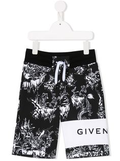 Givenchy Kids спортивные шорты с абстрактным принтом