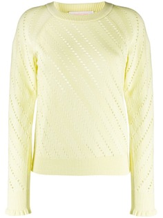 See by Chloé джемпер с круглым вырезом и перфорацией