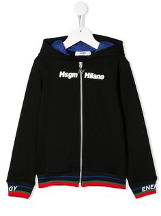 Msgm Kids худи на молнии с логотипом