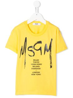 Msgm Kids футболка с круглым вырезом и логотипом
