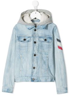 Zadig & Voltaire Kids джинсовая куртка Noah с капюшоном