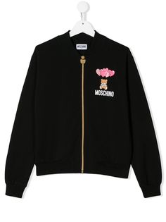 Moschino Kids бомбер с логотипом