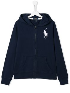 Ralph Lauren Kids худи на молнии с вышитым логотипом