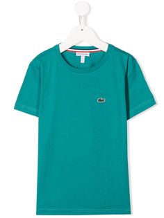 Lacoste Kids футболка с круглым вырезом и вышитым логотипом