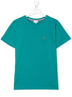 Lacoste Kids футболка с круглым вырезом и вышитым логотипом