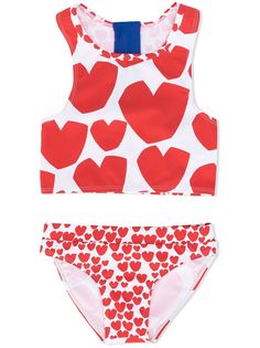 Stella McCartney Kids бикини с принтом Hearts