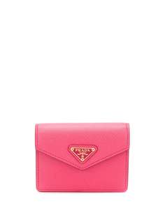 Prada компактный картхолдер с металлическим логотипом