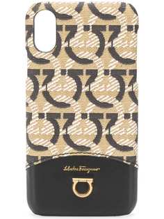 Salvatore Ferragamo чехол для iPhone X с декором Gancini