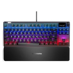 Клавиатура SteelSeries Apex Pro TKL RU, USB, c подставкой для запястий, черный [64734]