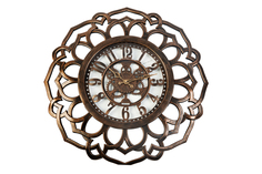 Часы настенные круглые (garda decor) бронзовый 61x61x5 см.