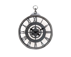 Часы настенные круглые (garda decor) черный 40x52x5 см.