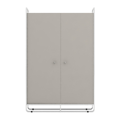 Шкаф bauhaus (woodi) серый 150x220x60 см.