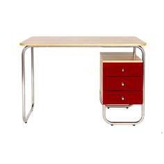 Рабочий стол bauhaus (woodi) красный 110x75 см.