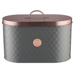 Хлебница copper lid (typhoon) серый 34x23x19 см.