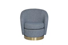 Кресло вращающееся серое (рогожка) (garda decor) серый 73x78x72 см.