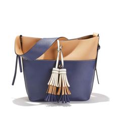 Сумка двухцветная с завязками и помпонами La Redoute Collections