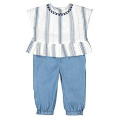 Комплект из 2 предметов: блузка и брюки, 1 мес. - 3 года La Redoute Collections