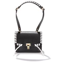 Сумка с клапаном и контрастной отделкой La Redoute Collections