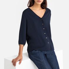 Блузка струящаяся с V-образным вырезом Vero Moda