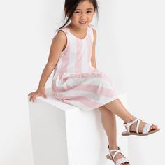 Платье на бретелях в полоску 3-12 лет La Redoute Collections