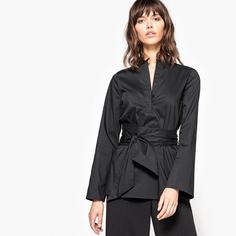 Блузка длинная с поясом на талии La Redoute Collections