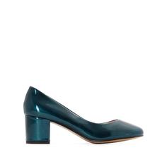 Балетки лакированные на среднем каблуке La Redoute Collections