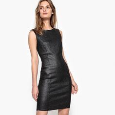 Платье однотонное прямого покроя и средней длины, 3/4, без рукавов Vero Moda