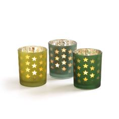 3 подсвечника из стекла с рисунком звезда CASPAR La Redoute Interieurs