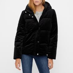 Куртка стеганая короткая из велюра Vero Moda