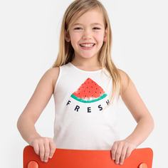 Топ с рисунком спереди, 3-12 лет La Redoute Collections