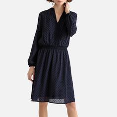 Платье с V-образным вырезом и длинными рукавами La Redoute Collections