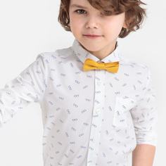 Рубашка с рисунком и бантом-бабочкой, 3-12 лет La Redoute Collections
