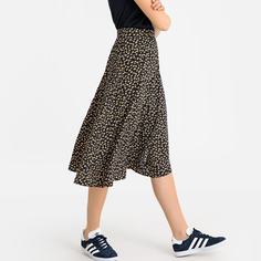 Юбка с запахом с цветочным принтом до колен La Redoute Collections