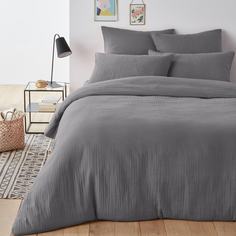 Пододеяльник однотонный из хлопчатобумажной газовой ткани, SNOW La Redoute Interieurs