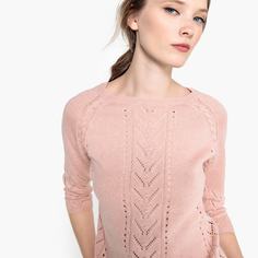 Пуловер ажурный с укороченными рукавами La Redoute Collections