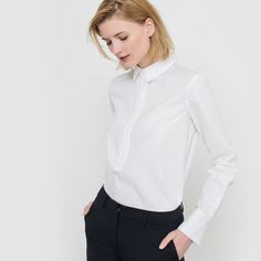 Рубашка с длинными рукавами из поплина La Redoute Collections