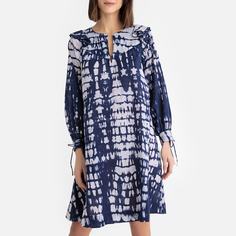 Платье свободного покроя с рисунком тай-энд-дай Antik Batik
