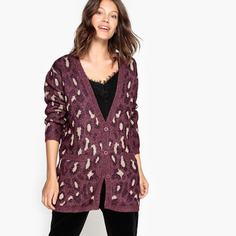 Кардиган длинный с V-образным вырезом La Redoute Collections