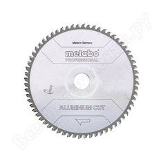Диск пильный aluminium cut professional (216x30 мм; 58z; fz/tz5neg) metabo 628443000