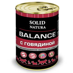 Влажный корм Solid Natura Balance, говядина, 340 г