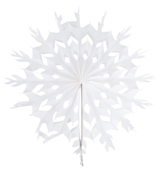 Бумажное украшение Патибум Снежинка белая 36 см