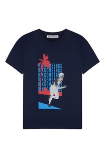 Синяя футболка с рисунком Dirk Bikkembergs