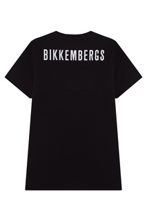 Черная футболка с надписью Dirk Bikkembergs