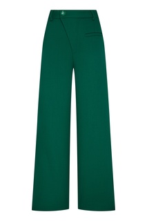 Зеленые полушерстяные брюки Annakiki