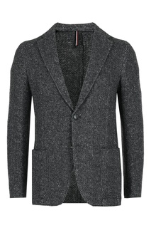 Однобортный пиджак из серой шерсти Strellson